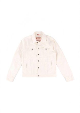 Iron And Resin Mens 1St Gen Bull Denim Rambler Jacket In Antique White