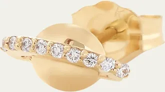 Alison Lou 14K Yellow Gold Diamond Planet Stud Earring, Single