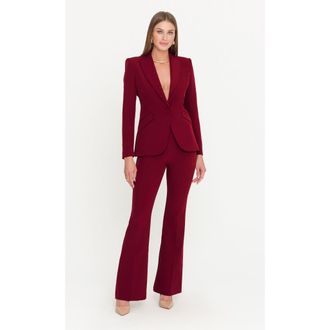 Generation Love Vera Crepe Blazer in Crimson at Nordstrom, Size Xx-Small