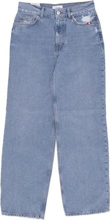Amish Hoge taille relaxte pasvorm denim jeans - Dames - Regular Fit Jeans - Blauw - W28 - Denim - Jeans
