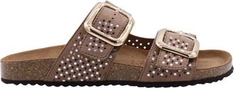 Geox Puys Slider - Dames - Sandalen - Bruin - 37 EU - Schoenen