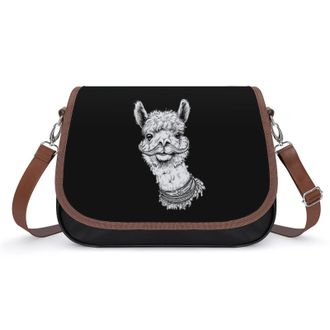 Generic Funny Llama with Beard Fashion Womens Crossbody Bags Novelty Handbag Shoulder Bag Purse