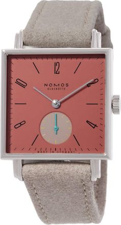 NOMOS Glash&uuml;tte Tetra Terra Hand Wind Terracotta Red Dial Watch 438