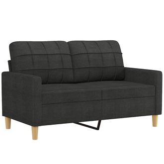 vidaXL Sof&aacute; De 2 Plazas De Tela Negro 120 Cm Vidaxl
