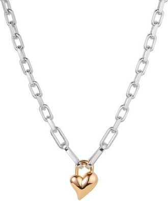 JENNY BIRD Padlock Heart Pendant Necklace in Two-Tone at Nordstrom