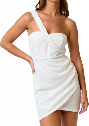 HYFVE One Shoulder Mini Dress In White