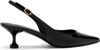 Stuart Weitzman Stuartini Slingback 50 - Dames - Pumps - Zwart - 36 1/2 EU - Leer - Schoenen