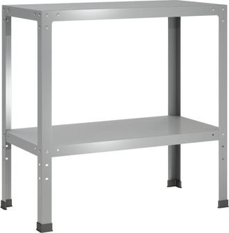 vidaXL Mesa De Trasplante 100 X 40 X 80 Cm Acero Galvanizado Plateado Vidaxl