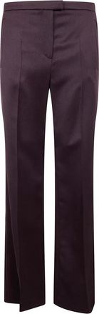 Magda Butrym Spodnie Classic Pants - Dames - Straight fit broeken - Rood - XS - Leer - Broeken