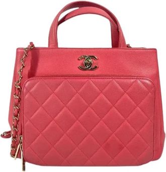Chanel Pre-owned A93750 Shoulder Tote - Dames - Vintage Handtas - Roze - ONE Size - Leer - Vintage