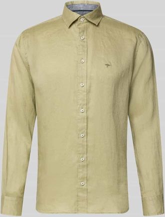 Fynch-Hatton Fynch-Hatton Slim Fit Leinenhemd mit Haifischkragen in Hellgruen, Gr&ouml;&szlig;e 3XL