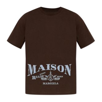 Maison Margiela T-Shirts, male, Brown, Size: XL Printed T-Shirt
