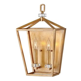Netlighting Hinkley Stinson Lanterns Pendant Ceiling Light Distressed Brass in Yellow