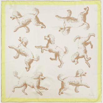 Jacquemus Foulard quadrato in pura seta con una vivace stampa astratta