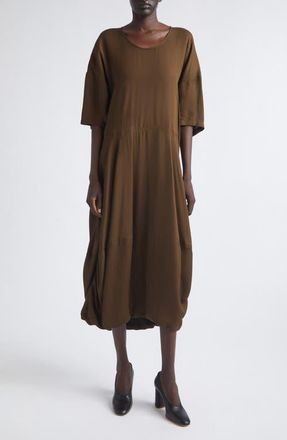 Christophe Lemaire Balloon Midi Dress in Bronze at Nordstrom, Size 36