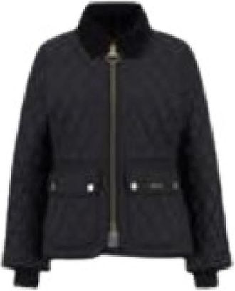 Barbour Diamantgewatteerde Jas met Rits aan de Voorkant - Dames - Zomerjassen - Zwart - M - Jassen