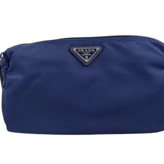 Prada Blue Nylon Pouch (Pre-Owned)