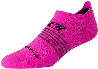 New Balance Unisex London Marathon Tab Sock in Pink/Black Polyester, size Medium