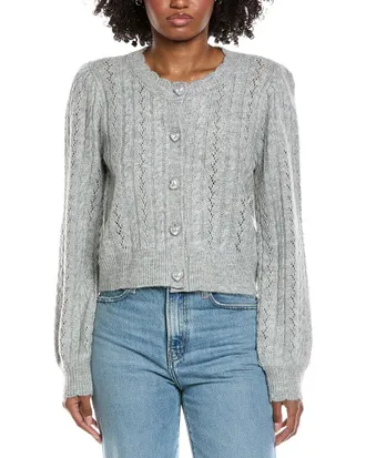 CeCe by Cynthia Steffe Heart Button Pointelle Cardigan