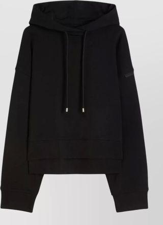 Sportmax spdslogan hooded sweatshirt dropped shoulder
