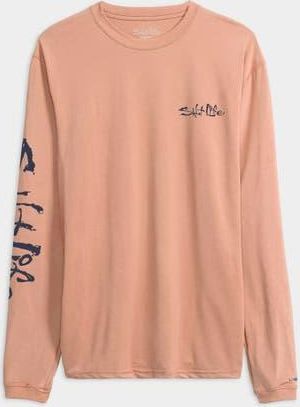 Salt Life Therapy Long Sleeve SLX Performance Tee in Grapefruit Heather at Nordstrom, Size Xx-Large