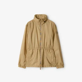 Burberry Short Checker-tape Nylon Parka, Size: XXS