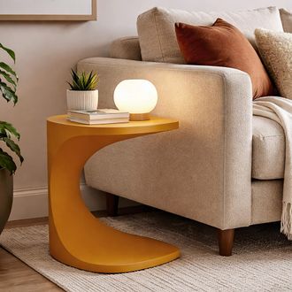 Dmora Mesa De Centro Bagan, Para Interior/exterior, Forma Cuadrada, Color Naranja, 44x54x44h Cm Naranja