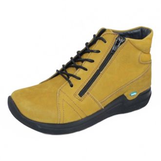 Wolky Womens Why Ankle Bootie In Mustard Antique