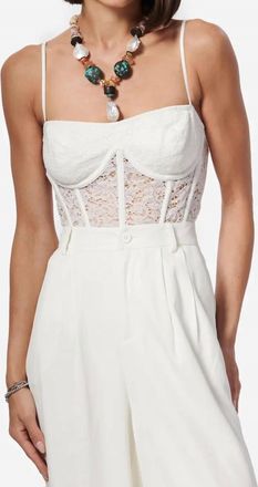 Cami NYC Jora Matte Lace Bodysuit In White