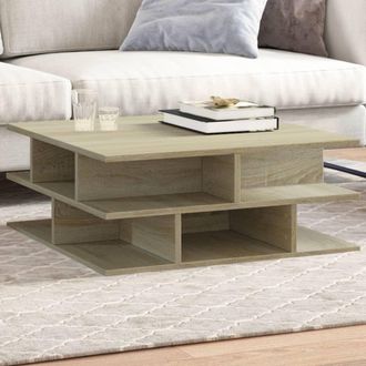 vidaXL Vidaxl - Mesa De Centro Madera De Ingenier&iacute;a Roble Sonoma 70x70x29 Cm