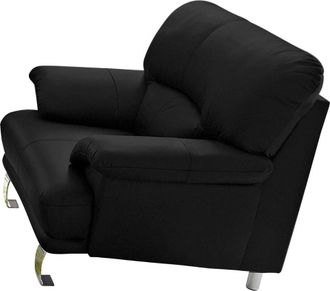 Trendmanufaktur Sessel »Cecilia, Loungesessel im italienischen Design, hoher Sitzkomfort,« bequeme Armlehnen und Rückenverarbeitung, attraktiver Metallfuss