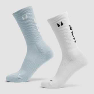 MyProtein Calcetines para correr MP Move Club (paquete de 2 pares) - Azul beb&eacute;/Blanco - UK 2-5