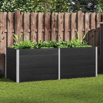 vidaXL Arriate De Wpc Gris 250x100x91 Cm Vidaxl