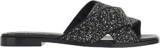 Ferragamo Ferragamo Origami Knot and Crystals Slide Sandals, Size 7 C