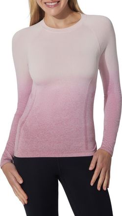 90 Degree by Reflex Melora Seamless Long Sleeve Top in Porcelain Petal/Pink Plum at Nordstrom Rack, Size X-Large