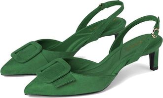 Anne Klein Iva High Womens Heels Green : 9.5 M, Leather/Rubber
