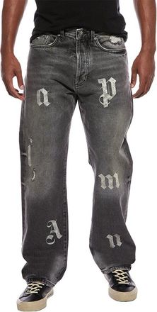 Palm Angels Distressed Letter Jean