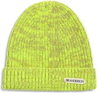 J.W.Anderson Wool Blend Mouline Beanie in Neon Yellow at Nordstrom