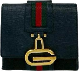 Gucci Pre-owned Wallets, female, Black, Size: ONE SIZE Pre-owned Vintage Canvas Wallet