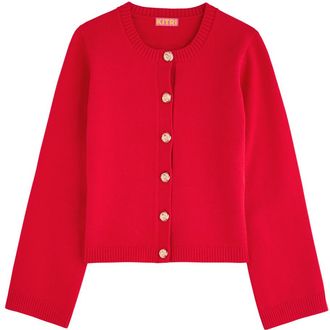 Kitri Cleo Knitted Cardigan - Red - M (UK12 / M)