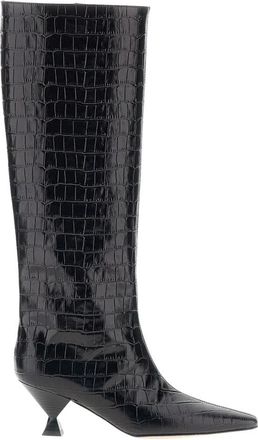 MARIA LUCA High Boots - Dames - Hoge Laarzen - Zwart - 36 EU - Leer - Schoenen