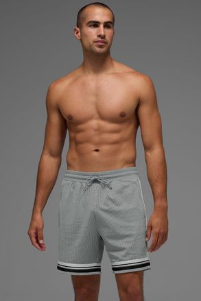 Alo | 7 Key Mesh Basketball Short in Lunar Grey, Size: Large