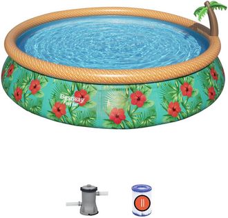 Bestway Piscina Hinchable Fast Set Bestway Paradise Palms 457x84 Cm Con Depuradora Cartucho 2.006 L/h