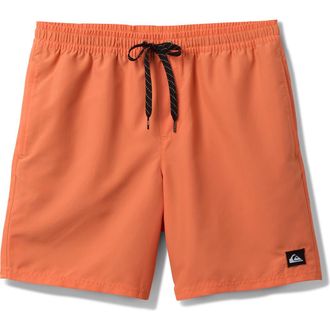 Quiksilver Everyday Volley 15-Inch Swim Trunks in Papaya at Nordstrom, Size X-Large