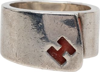 Herm&egrave;s Silver Silver 925 Band Ring (Pre-Owned)
