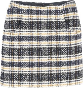 Maje Jolica Plaid Skirt in Multicolor Acrylic