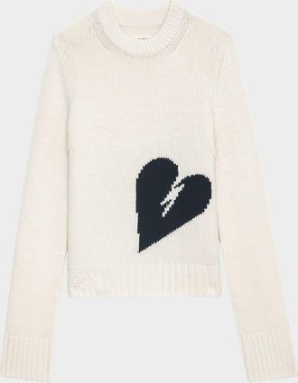 Zadig&Voltaire Malty Merino Wool Heart Sweater