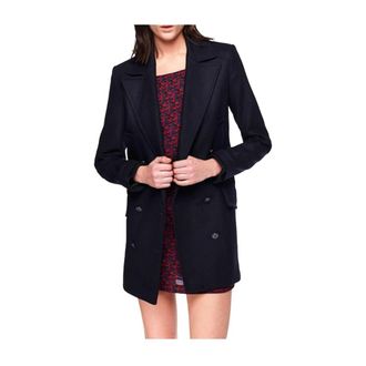 Pepe Jeans London Baltimore Shelter - Dames - Blazers - Blauw - XL - Wol - Jassen