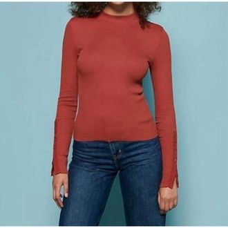 Nation Ltd Parker Long Sleeve Top In Brick House