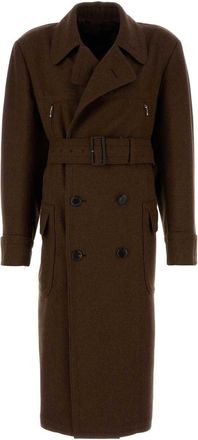 Prada Bruine Wolmantel